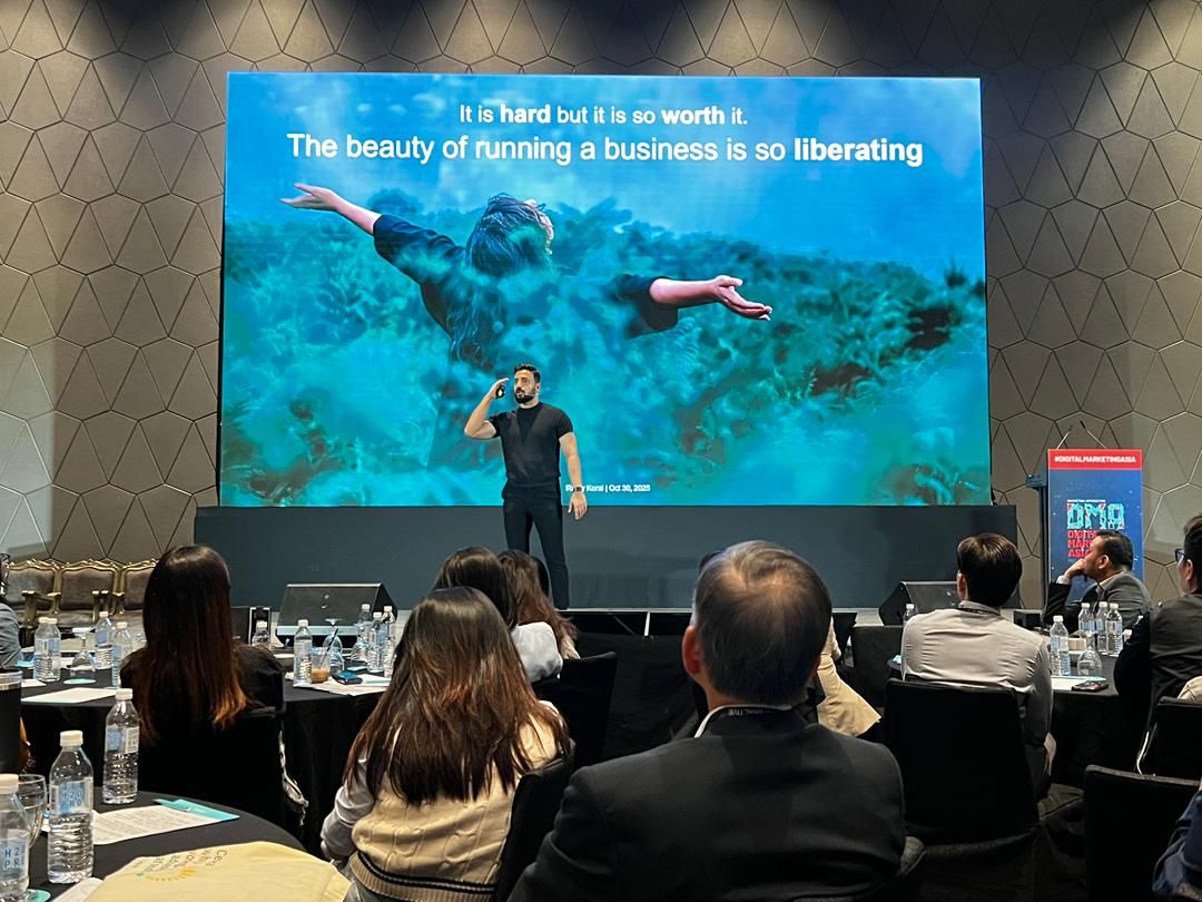 Rafay Korai keynote at DMA Singapore - The beauty of running a business is so liberating
